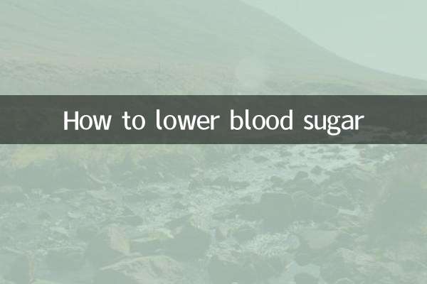 How to lower blood sugar
