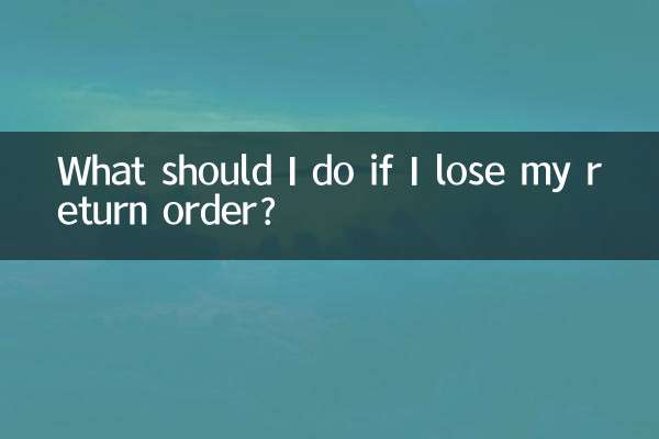 اگر میں اپنا واپسی کا آرڈر کھو دیتا ہوں تو مجھے کیا کرنا چاہئے؟