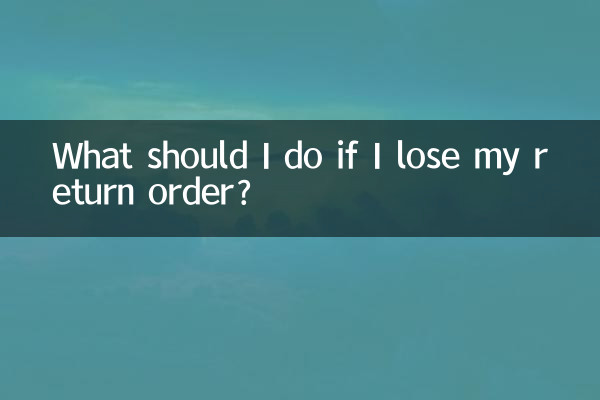 اگر سفارش بازگشت خود را گم کنم چه باید بکنم؟