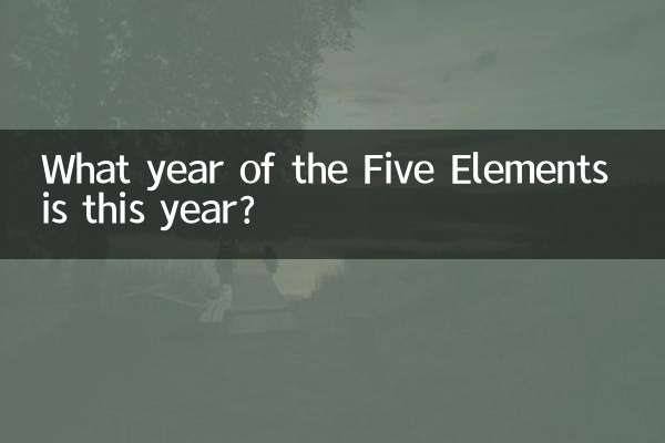 এই বছর পাঁচটি উপাদানের কোন বছর?