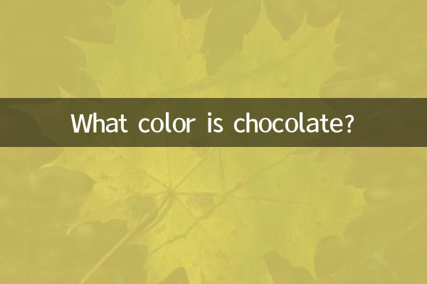 Qual é a cor do chocolate?
