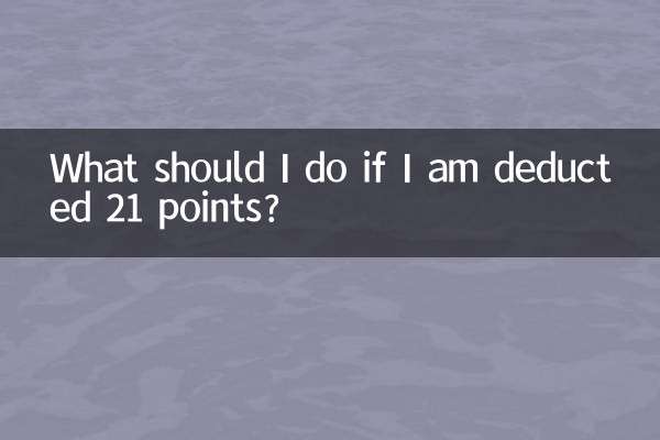 21点減点された場合はどうすればよいですか?