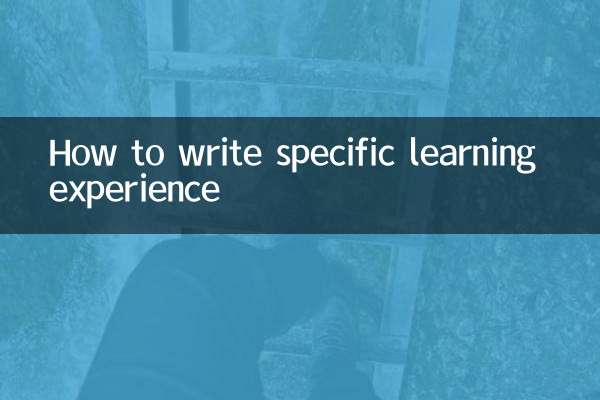 Come scrivere un'esperienza di apprendimento specifica