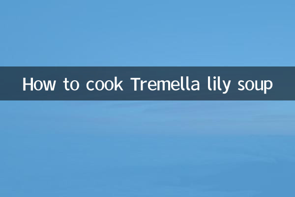 Como preparar sopa de lírio Tremella