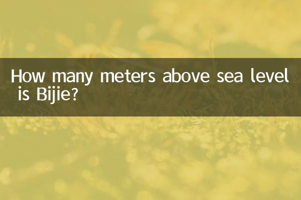 Wie viele Meter über dem Meeresspiegel liegt Bijie?