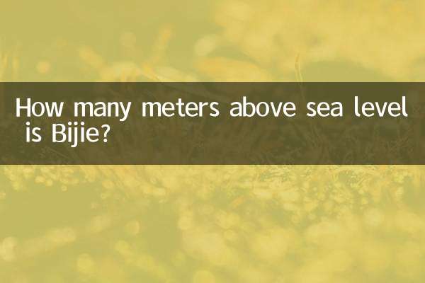 Wie viele Meter über dem Meeresspiegel liegt Bijie?