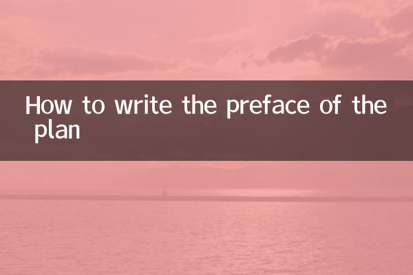 Wie schreibe ich das Vorwort des Plans?