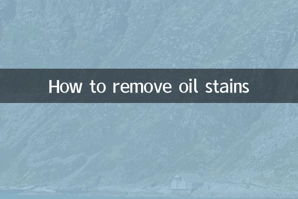 How to remove oil stains