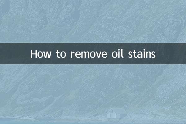 How to remove oil stains