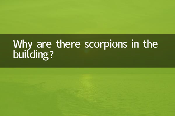 Why are there scorpions in the building?