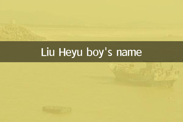 Liu Heyu boy's name