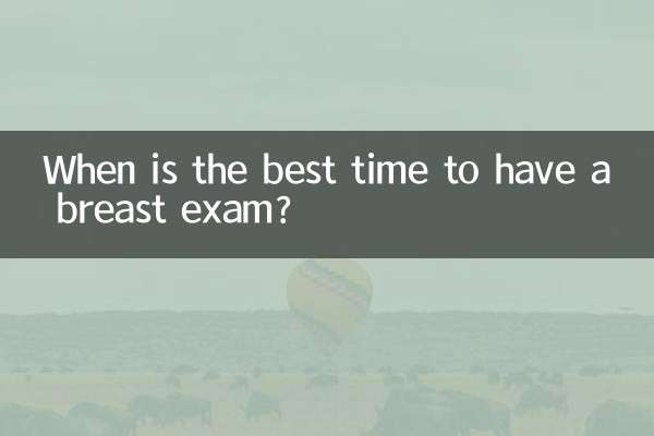 Quel est le meilleur moment pour passer un examen des seins ?