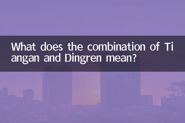 What does the combination of Tiangan and Dingren mean?