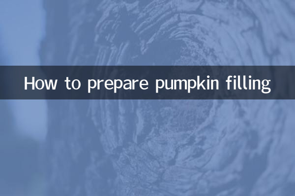 Comment préparer la garniture à la citrouille