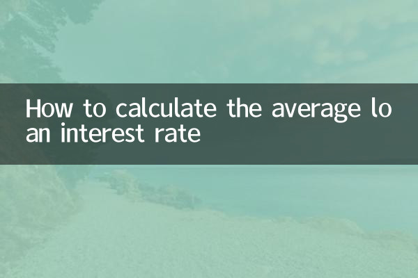 How to calculate the average loan interest rate