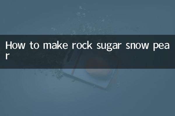 Cómo hacer pera nieve con azúcar de roca