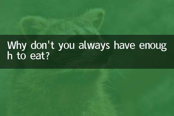 ¿Por qué no siempre tienes suficiente para comer?