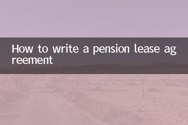 Come scrivere un contratto di locazione pensionistica