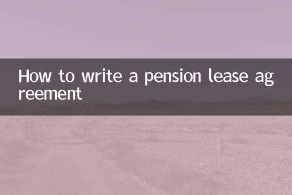 Come scrivere un contratto di locazione pensionistica