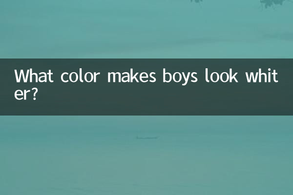 Que cor faz os meninos parecerem mais brancos?