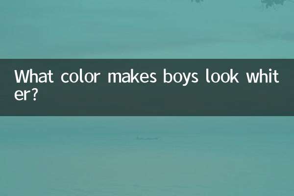 Que cor faz os meninos parecerem mais brancos?
