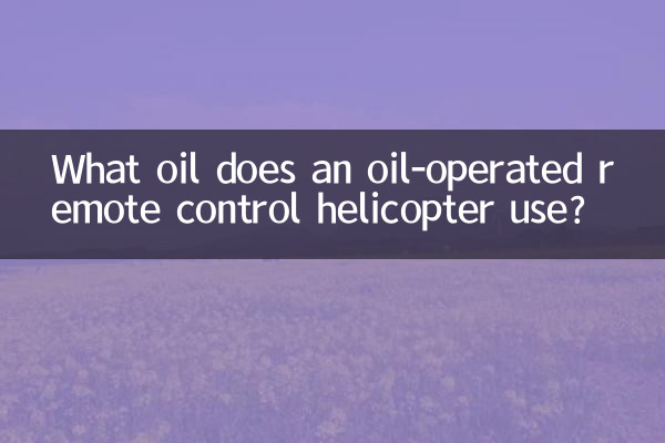 Que óleo um helicóptero de controle remoto operado a óleo usa?