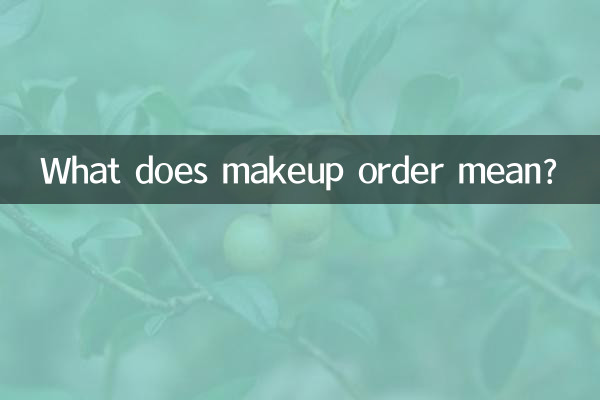 ¿Qué significa orden de maquillaje?