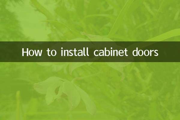 Comment installer les portes de l'armoire