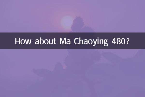 Que tal Ma Chaoying 480?