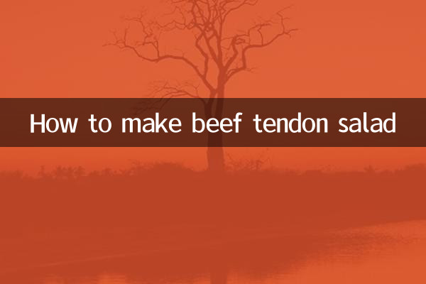 Cómo hacer ensalada de tendones de res