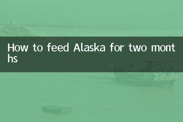 Cómo alimentar a Alaska durante dos meses.