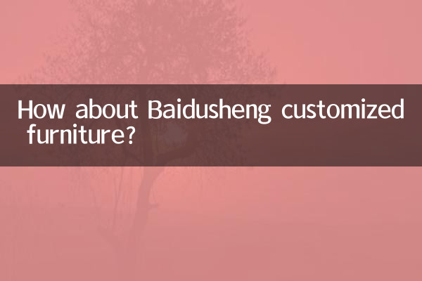 Wie wäre es mit maßgeschneiderten Baidusheng-Möbeln?