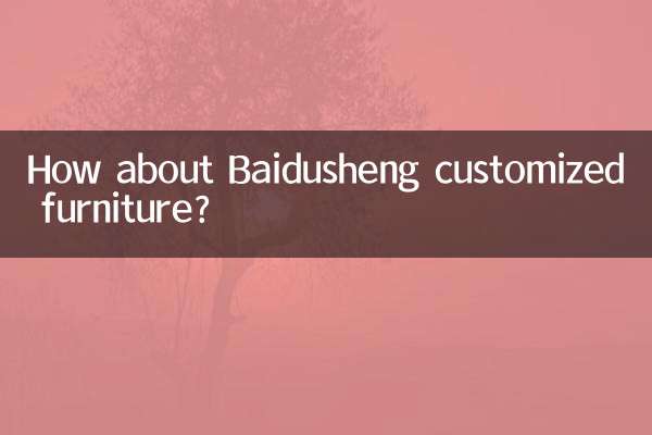 Wie wäre es mit maßgeschneiderten Baidusheng-Möbeln?