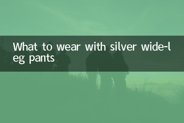 С чем носить серебристые широкие брюки
