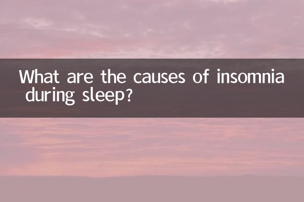 ¿Cuáles son las causas del insomnio durante el sueño?