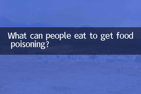 O que as pessoas podem comer para ter uma intoxicação alimentar?
