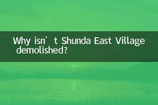 Why isn’t Shunda East Village demolished?