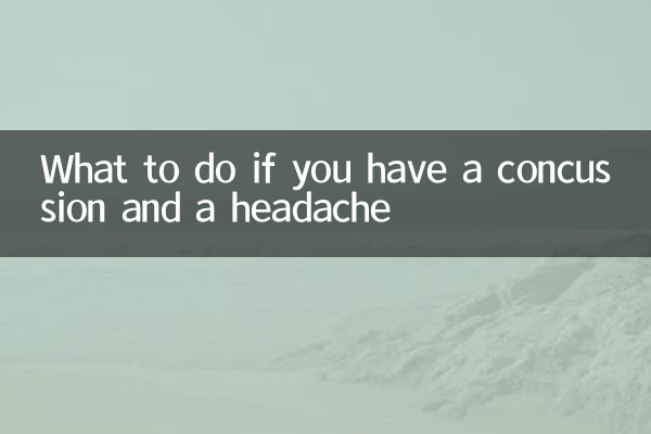 What to do if you have a concussion and a headache