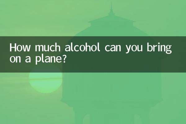 How much alcohol can you bring on a plane?