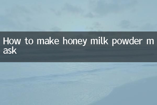 How to make honey milk powder mask