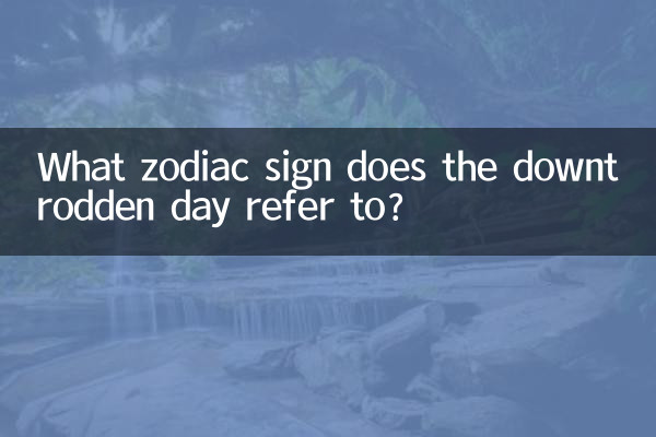 What zodiac sign does the downtrodden day refer to?