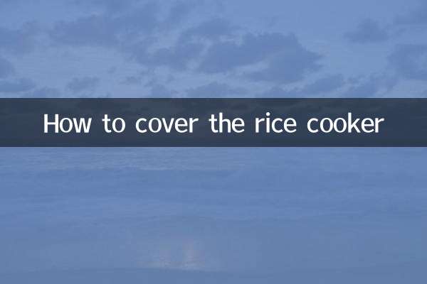 Como cobrir a panela de arroz