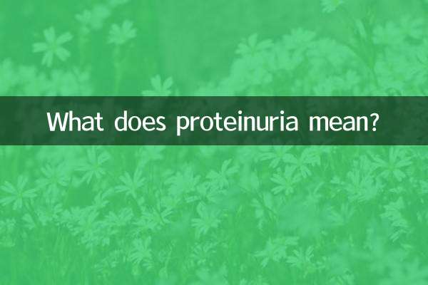 尿蛋白什么意思