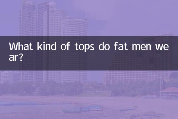 太った男性はどんなトップスを着ていますか？