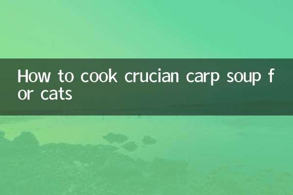 Comment cuisiner une soupe de carassins pour chats
