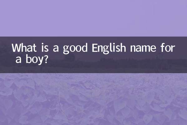 Quel est un bon prénom anglais pour un garçon ?