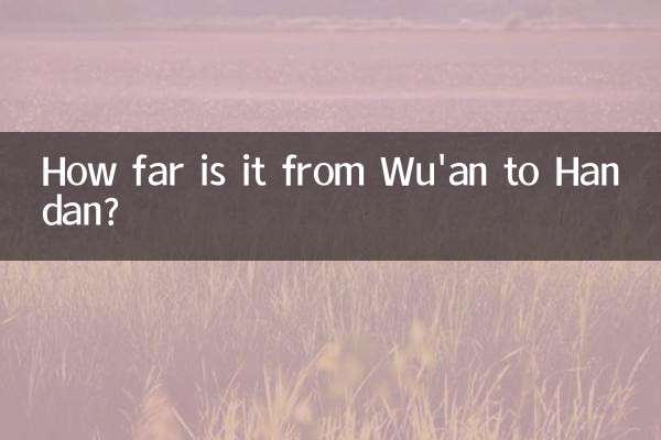 Wie weit ist es von Wu'an nach Handan?