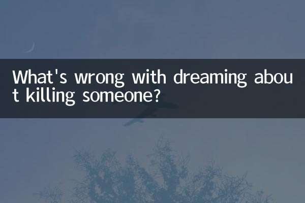 사람을 죽이는 꿈, 무슨 문제가 있나요?