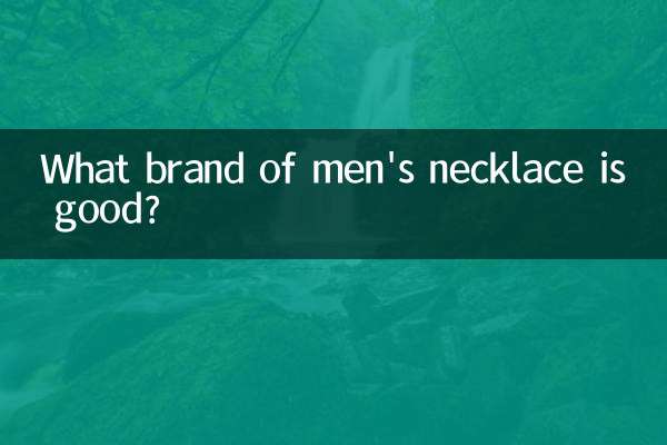 Quelle marque de collier pour hommes est la bonne ?
