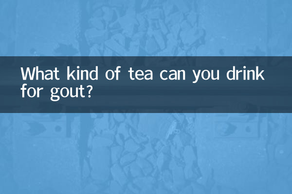 What kind of tea can you drink for gout?